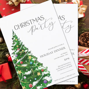 Invitation élégante pour une fête de Noël avec un