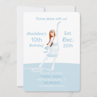 Invitation élégante pour une fête de patinage sur 