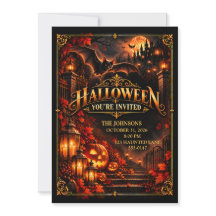 Invitation élégante pour une fête d'Halloween avec