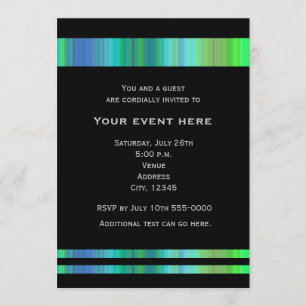 Invitation élégante pour une soirée Black Greens B