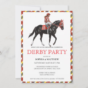 Invitation élégante pour une soirée de courses de
