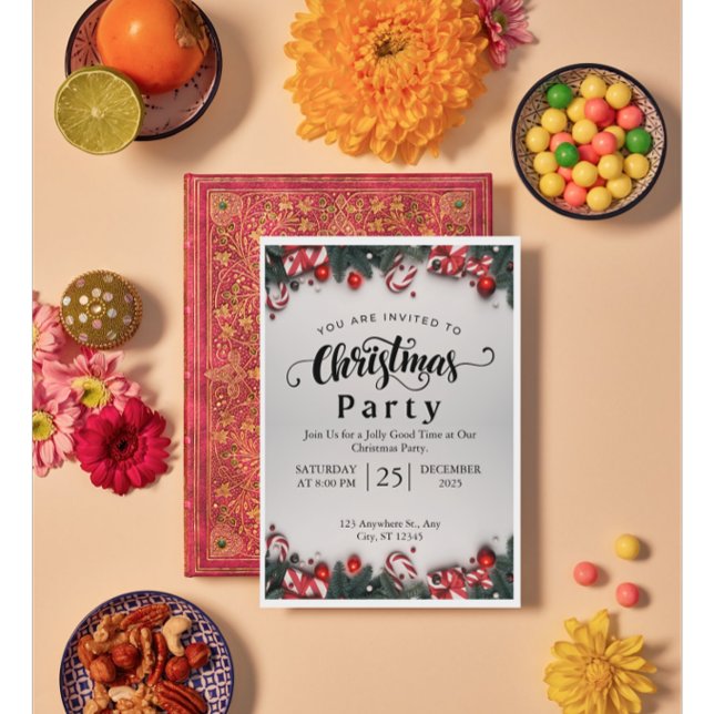 Invitation élégante pour une soirée de Noël | (Créateur téléchargé)