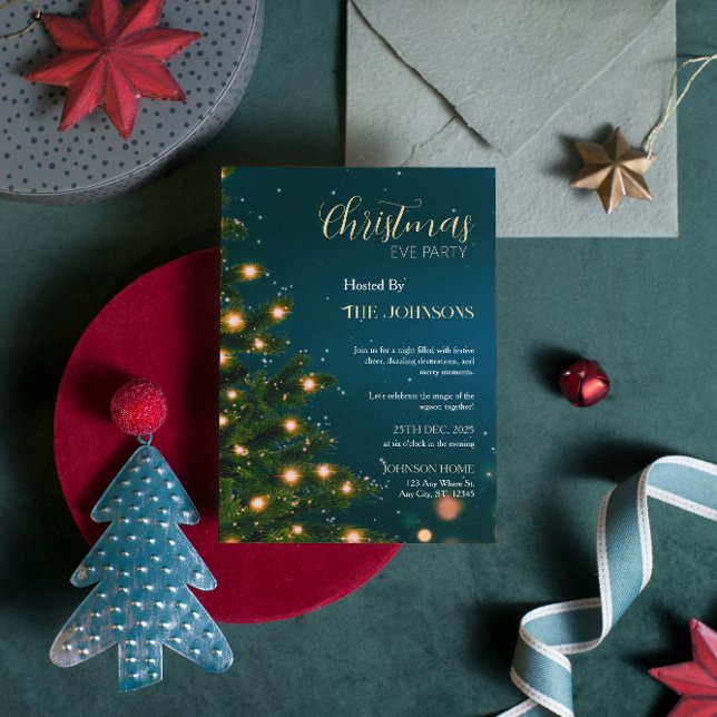 Invitation élégante pour une soirée de Noël  (Créateur téléchargé)