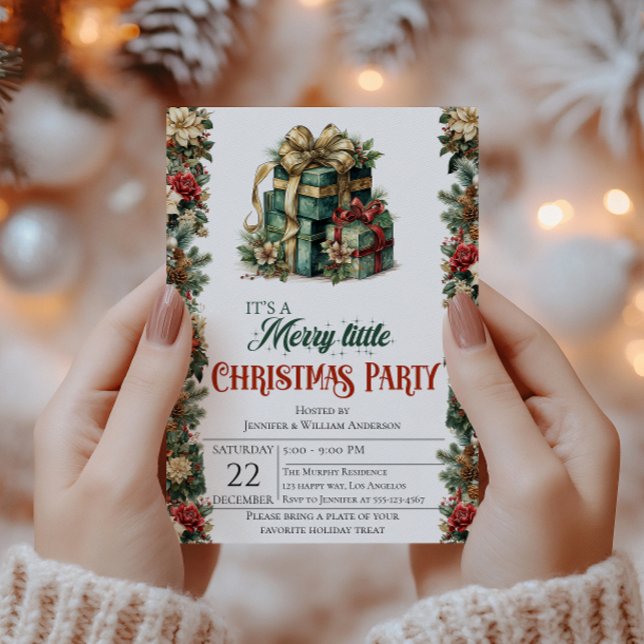 Invitation élégante pour une soirée de Noël avec d (Créateur téléchargé)