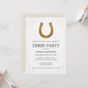 Invitation élégante pour une soirée Derby avec un