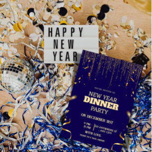 Invitation élégante pour une soirée du Nouvel An