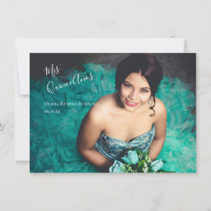 Invitation Elégante Quinceanera 15e Anniversaire Province Pho