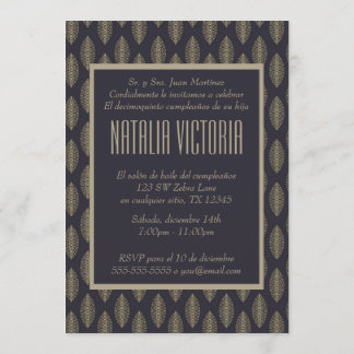 Invitation Elegante Quinceanera Invitaciones