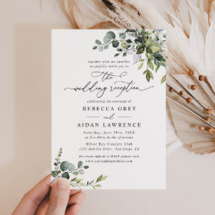 Invitation Elégante Réception De Mariage Verdoyante Seulement