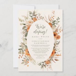 Invitation Elégante Réception d'Elopement Floral Blush