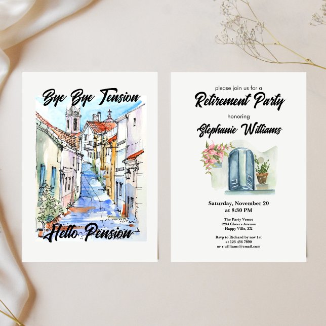 Invitation Élégante retraite des femmes au coeur de la tensio (Créateur téléchargé)