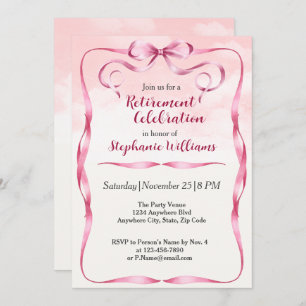 Invitation Élégante Retraite des femmes Parti frontière de la