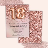 Élégante Rose Gold Kids Girl 18ème anniversaire Fê