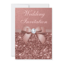 Elégante Rose Mariage or Diamonds Parties scintill