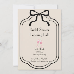 Invitation élégante rose pour une baby shower de m