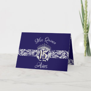 Invitation Elégante Royal Blue Princess Quinceanera