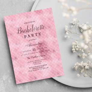 Invitation Élégante sirène rose rose or sirène Bachelorette P