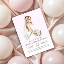 Élégante Tender Pink Princess 18e anniversaire