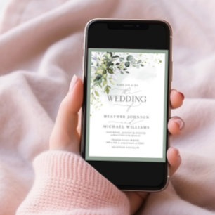 Invitation Elégante végétation botanique Aquarelle florale Ph