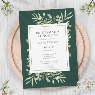 Invitation Élégante verdure Luncheon des demoiselles d'honneu