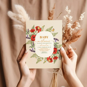 Invitation Élégante verdure mignonne bébé dans le Baby shower