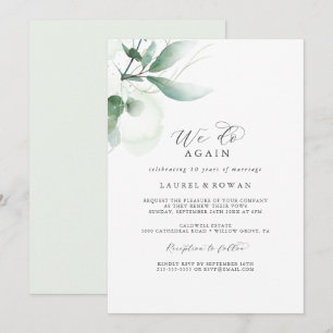 Invitation Élégante verdure Nous nous renouvelons à nouveau n