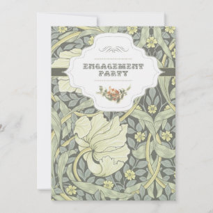 Invitation élégante vintage typographie fiançailles invitatio