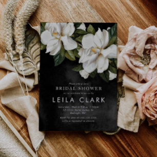 Invitation Élégante White Magnolia Bridal Shower