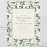 Élégantes feuilles de eucalyptus vert pour Quincea