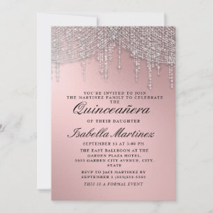 Invitation Élégantes lumières à cordes en or rose argenté pou