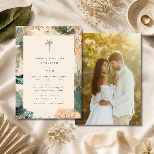 Invitation Élégantes Photos de Palmiers Tropicales pour Maria