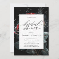 Élégantes roses rouges pour la douche de mariage n