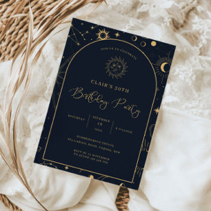 Invitation Eléments mystiques célestes Commencer 30e annivers