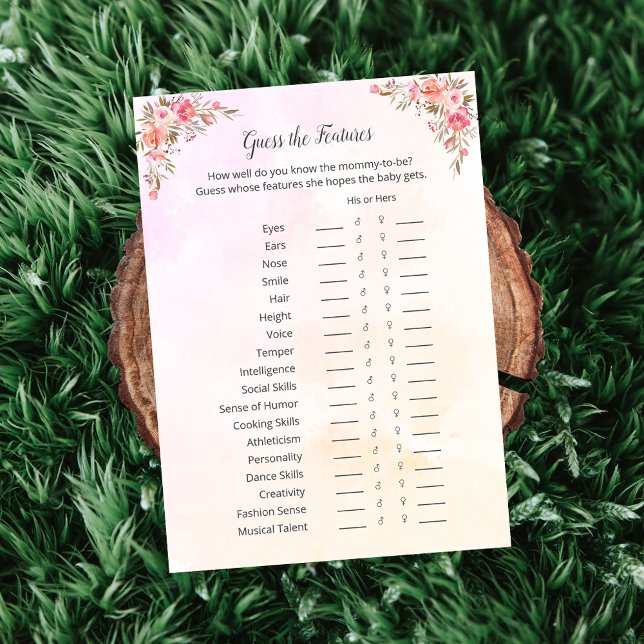 Invitation Elephant Baby shower Devinez Les Caractéristiques  (Créateur téléchargé)