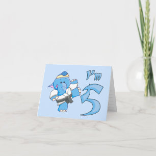 Invitation Elephant Karate 5e anniversaire