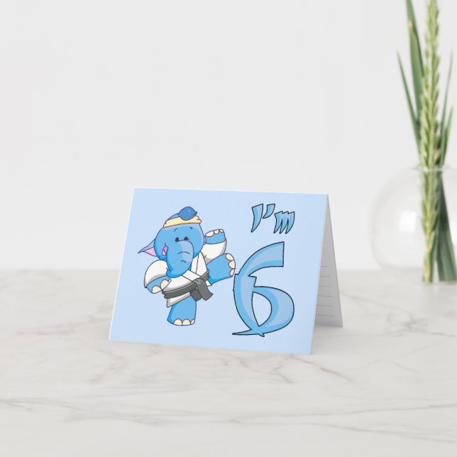 Invitation Elephant Karate 6e anniversaire (Devant)