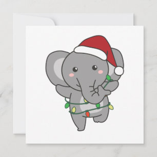 Invitation Eléphant Noël Animaux d'hiver Eléphants Eléphants
