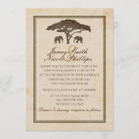 Éléphants de safari africain et mariage vintage av