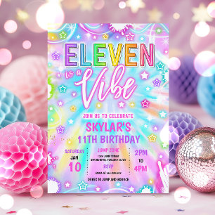 Invitation Eleven Est Une Vibe Neon Glow 11ème Anniversaire