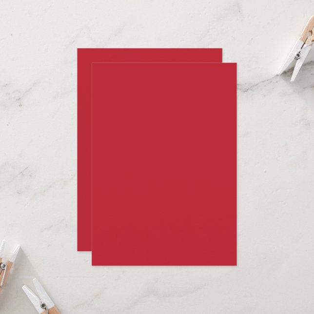 Invitation Élever votre design un Arrière - plan rouge et bla (Devant/Arrière en situation)