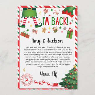 Invitation elf arrival letter - elf welcome letter