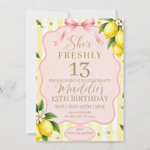 Invitation Elle a 13 ans tout frais Birthday