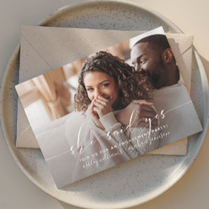 Invitation Elle A Dit Oui Calligraphie