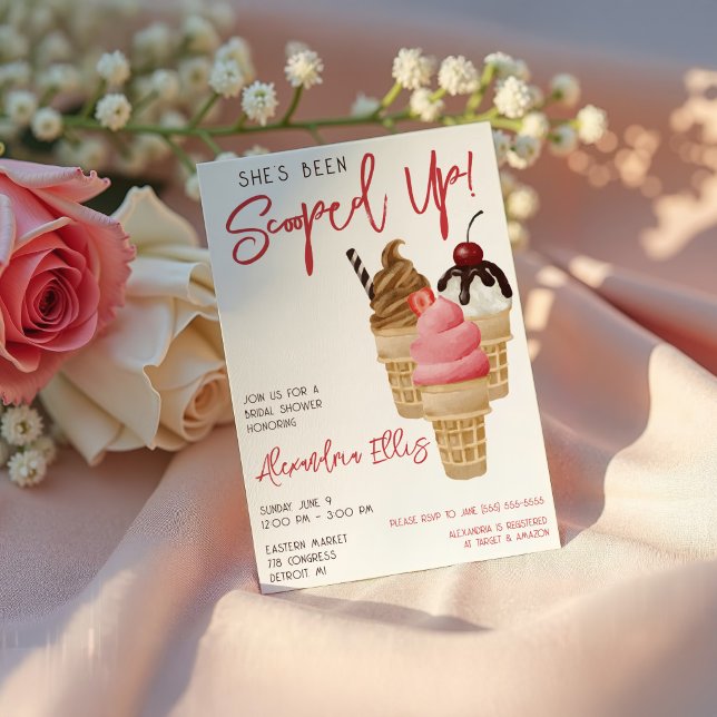 Invitation Elle a été écoper ! Shower de mariage de glace (Créateur téléchargé)