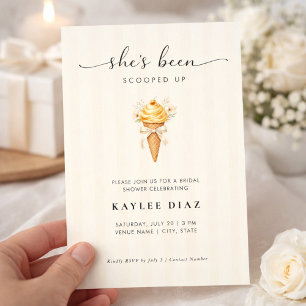 Invitation Elle a été ramassée Fête de mariage avec un bol de
