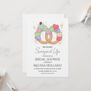 Invitation Elle a été ramassée Ice Cream Bridal Shower