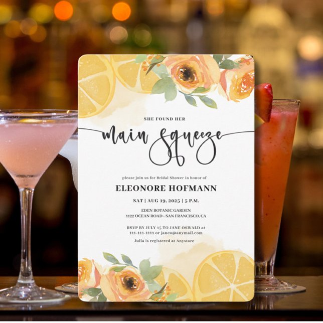 Invitation Elle a trouvé Main Squeeze nuptiale douche Invitat (Créateur téléchargé)