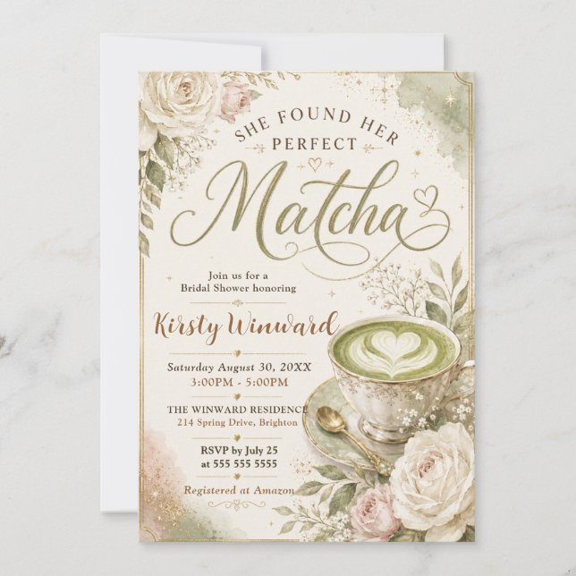 Invitation Elle a trouvé sa Baby Shower parfaite sur le thème (Devant)