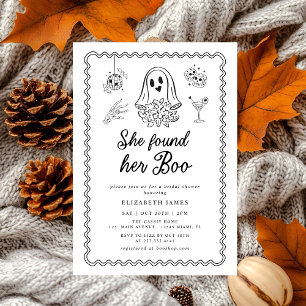 Invitation Elle a trouvé sa Boo Ghost Floral Baby Shower de