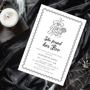 Invitation Elle a trouvé sa Boo Ghost Floral  Baby Shower de 